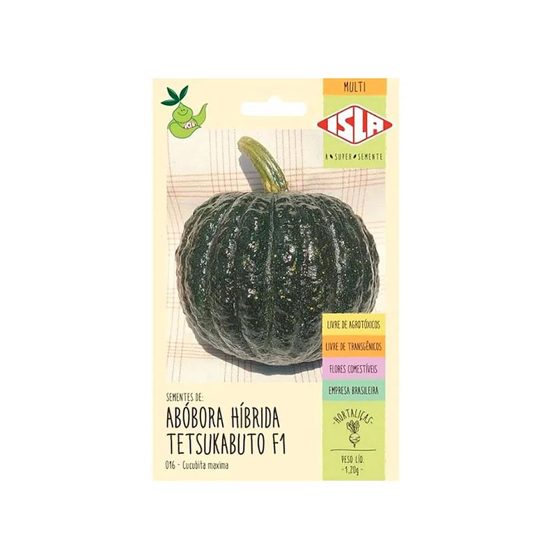 Semente Abobora Isla Hib Tetsukabuto Imp 3Gr 1156 16.31-1760450124414