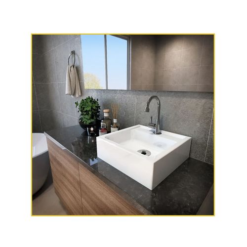 Cuba Semi Encaixe Retangular 47x44x13,5cm Diverta Branca Roca — Ref. B327111001