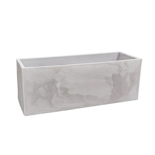 Cachepot Flor. Flat Cimento Queim 77X29X29cm JFQCQ77