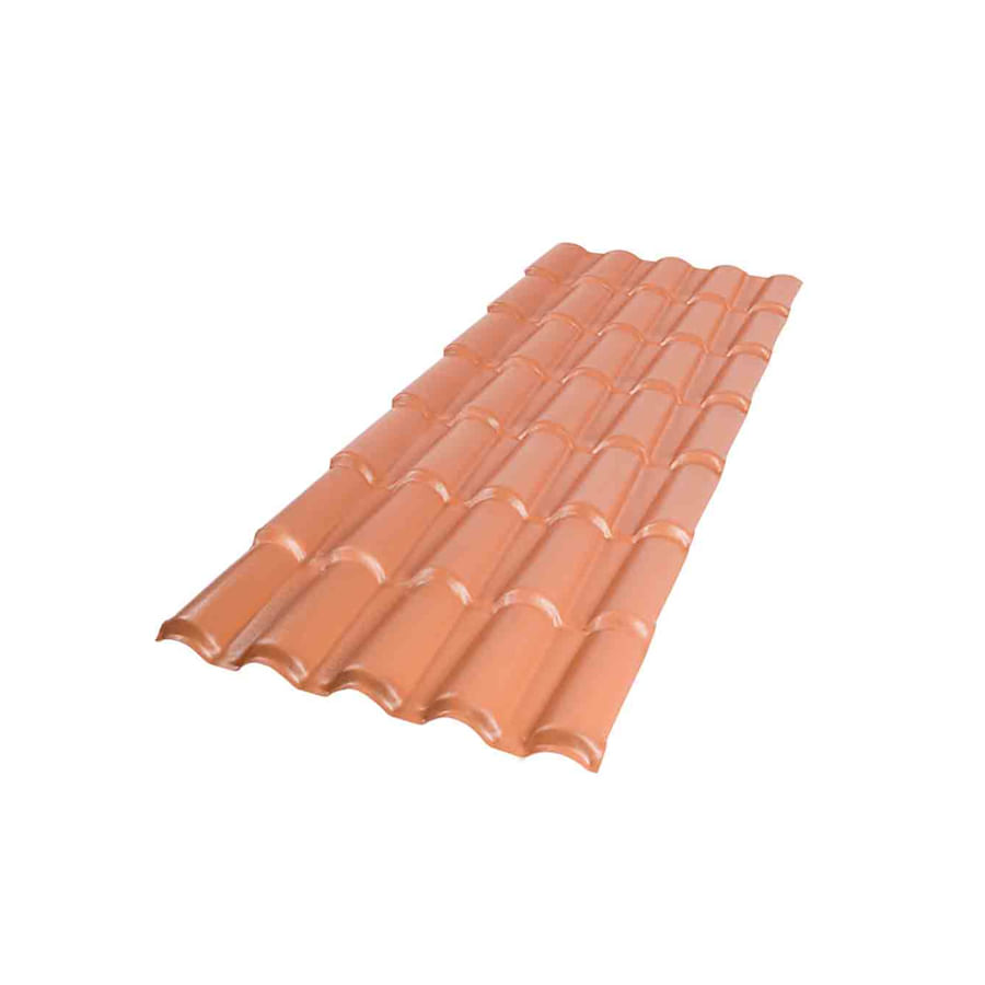 Telha PVC Afort Colonial 3,28x0,86 Metros 5 Ondas Terracota