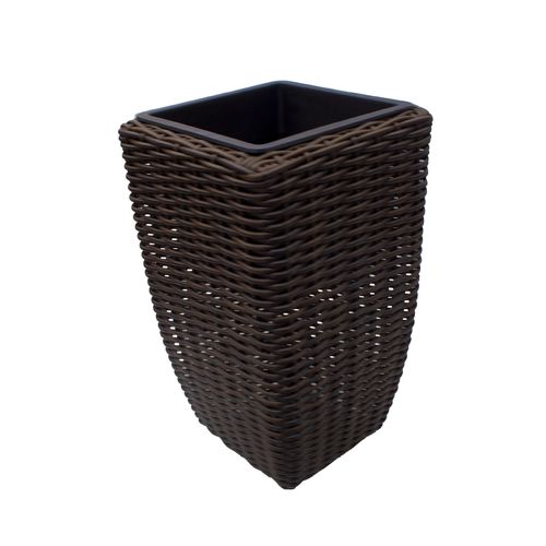 Vaso Polirattan Decor para Jardim 23X40 P Marrom 21106-S