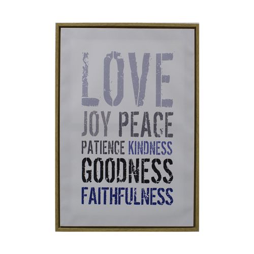 Quadro Decor Love Joy Peace 45X60cm XC165574L-771M1