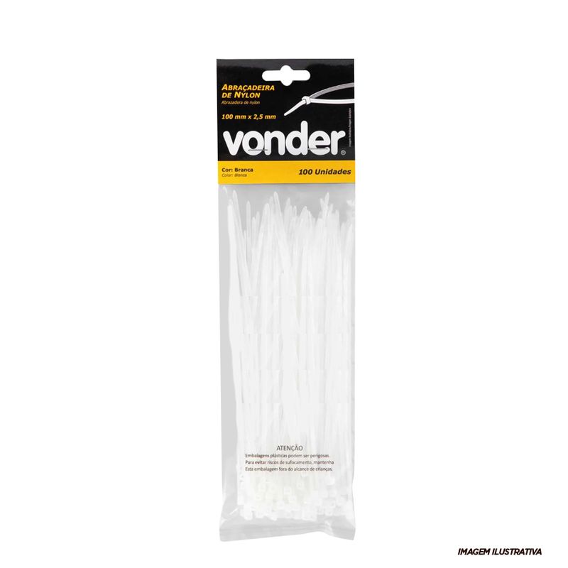 Abracadeira Vonder Nylon 400X4,8 Branca Conjunto com 10 2815400010-1767639445882