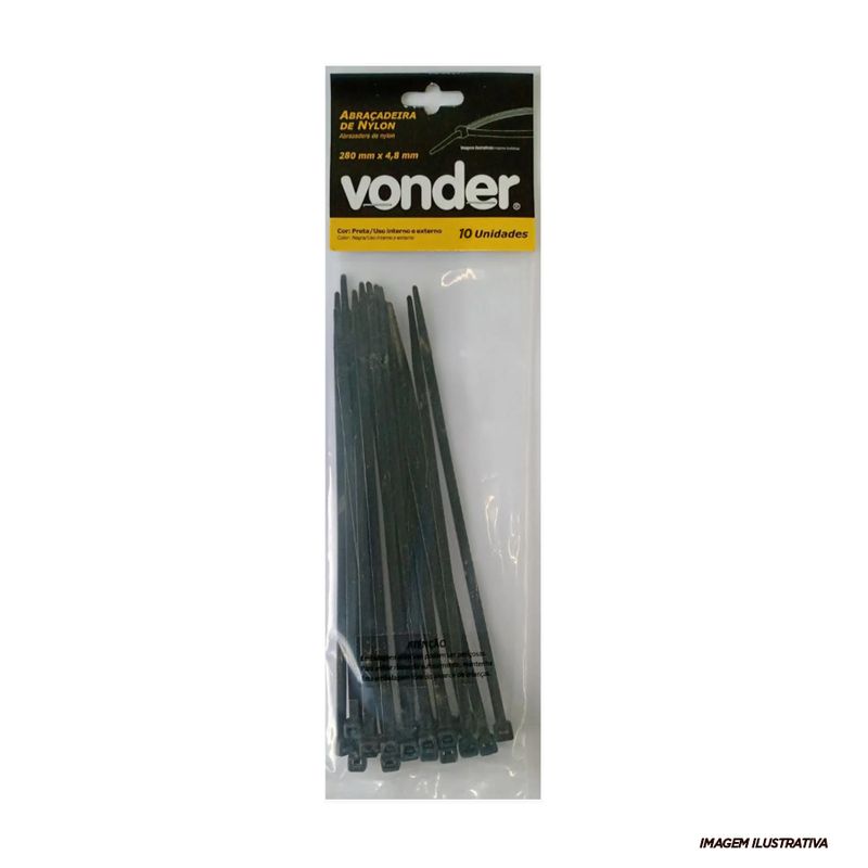 Abracadeira Vonder Nylon 280X4,8 Preta Conjunto com 10 2815280011-1767639504764