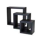 Conjunto Nichos Decor 3 Cubos Preto Fosco WS 011 HD-42809-1767640252010