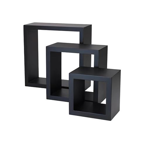Conjunto Nichos Decor 3 Cubos Preto Fosco WS 011 HD-42809