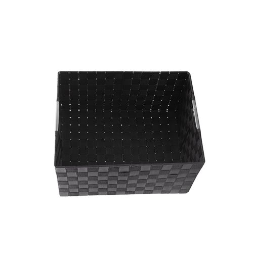 Cesto Baixo Fita Decor G 30X20cm Cinza Escuro DYT16001+MDYT1550