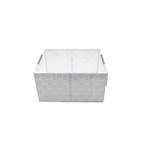 Cesto Baixo Fita Decor M 27X18cm Branco DYT16001+MDYT15501