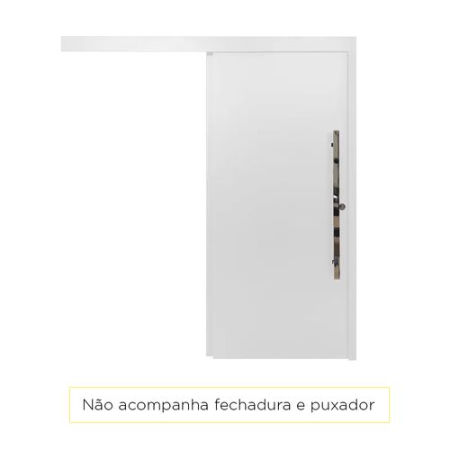 Kit Correr Concrem 210x100x14-21,5 Essencial Lisa Lacca Bianco Bilateral 3411/2485