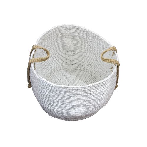 Cesto Casa Ok 33X27cm G Plastico e Palha OK03138