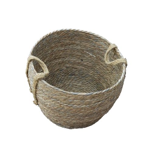 Cesto Casa Ok 30X33cm G Cattail Natural com Alca ST60442