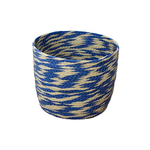 Cesto Casa Ok 24X30cm M Paper Rope Azul e Natural ST60433