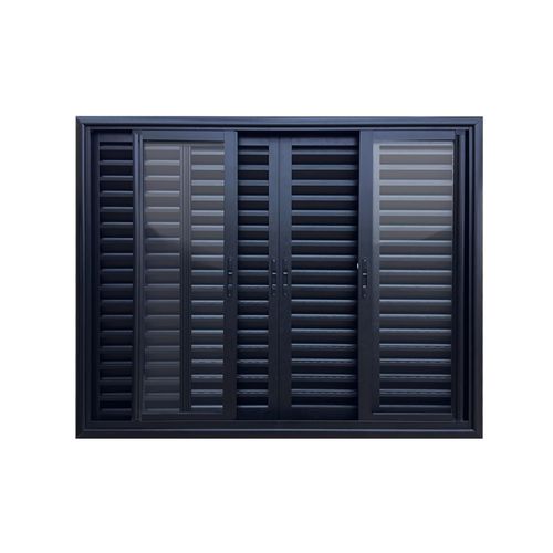 Veneziana Aluminio Zaffre Preto sem Grade 6 Folhas 120X150X10,6 ID 205494