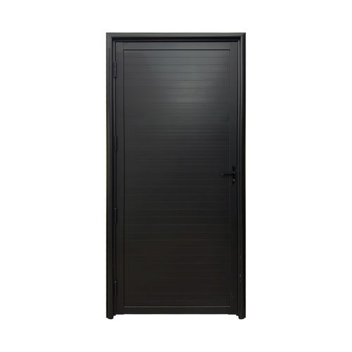 Porta Aluminio Zaffre Preto Lambri 215X96X8,06 Direita ID 203786