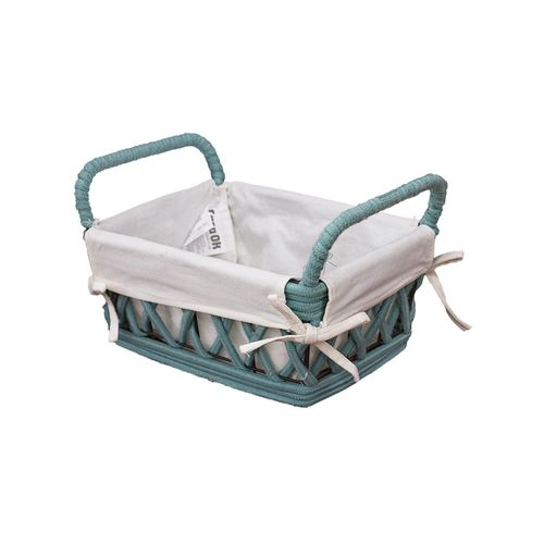 Cesto Casa Ok 31X14X27Cm P Metal e Tecido com 2 Alcas OK91869