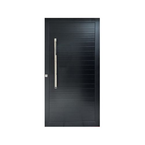 Porta Aluminio Zaffre Preta Piv.Lambri 225X120X8,06 Esquerda ID204111