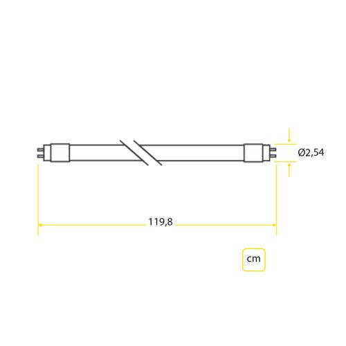 Lampada Taschibra T8 Tubo 120cm 20,5W 4000K 11080186
