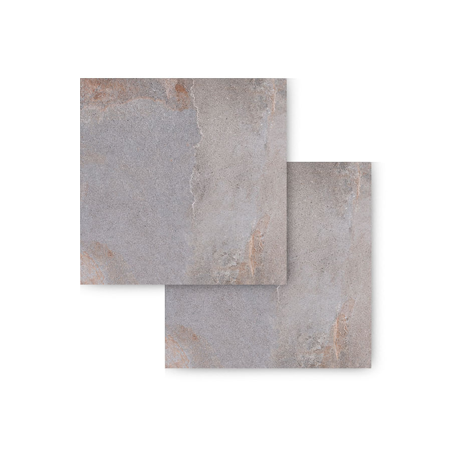 Piso Porcelanato 83x83 Vision Gray Esm. Rústico | Helena - Todimo