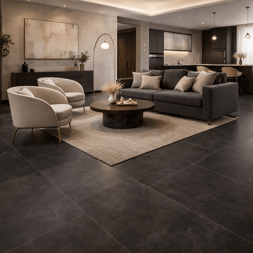 Piso Porcelanato Helena 62x121 Splendor Nero Acetinado Retificado — Ref. HAC 120.013