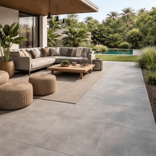 Piso Porcelanato Portobello 90x90 A Nord Cement Externo Retificado 27030E
