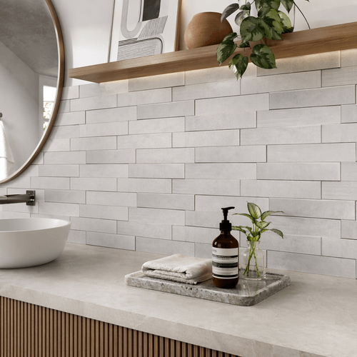 Mosaico Portobello 7x26 Malibu Fog Assim 30x39 Telado 28940E