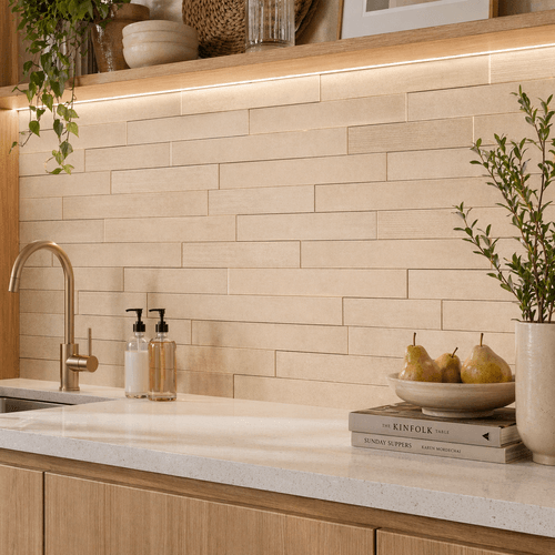 Mosaico Portobello 7x26 Malibu Sand Assim 30x39 Telado 28942E