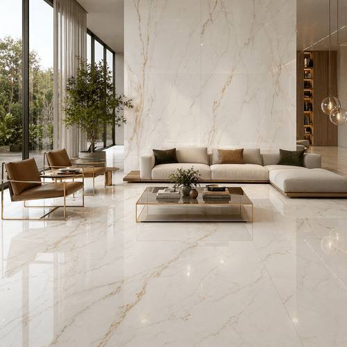 Piso Porcelanato Eliane 120x240 Bianco Oro Polido Retificado 8042696