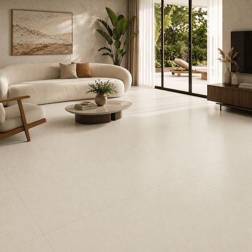 Piso Porcelanato Portobello 90x90 Samba Rock Off White Natural 210596E