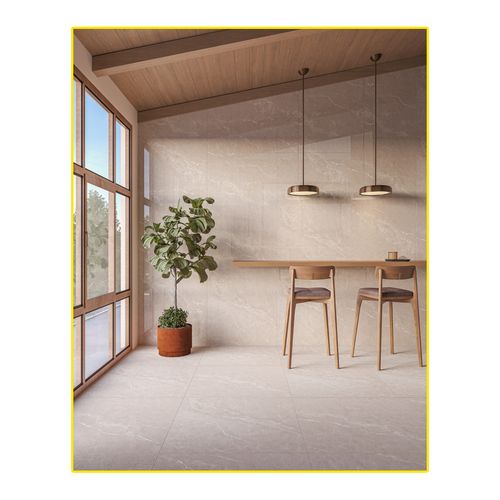 Piso Porcelanato Helena 82x82 Geoma Bege Esmaltado Polido Retificado HPO820191