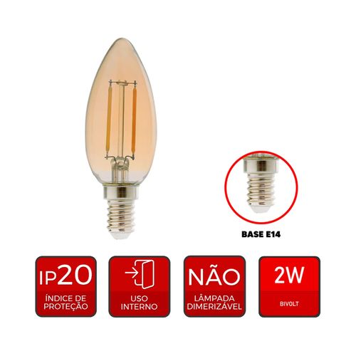 Lampada Avant Led Vela Bivolt EX14 6500K 4W 351151370