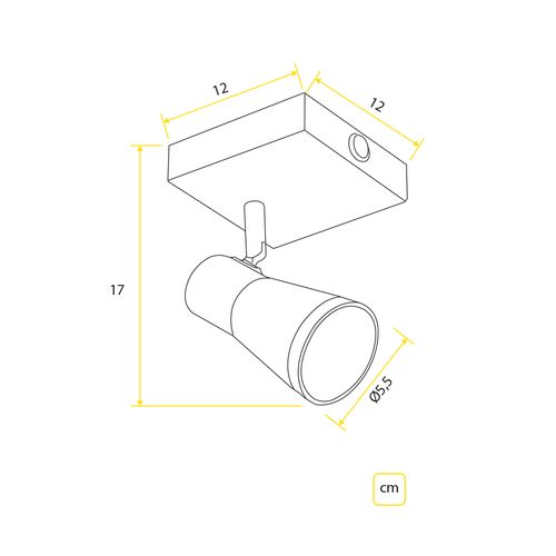 Spot Avant Minimalist 1Xgu10 Preto Fosco 345165808