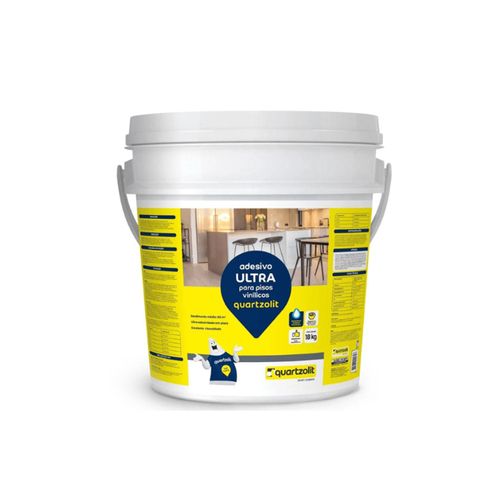 Adesivo Ultra Vinilico Branco Quartzolit Balde 18Kg