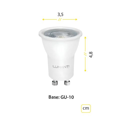 Lampada Luminatti Led Mini MR11 3,5W 3000K IRC90 LM3463