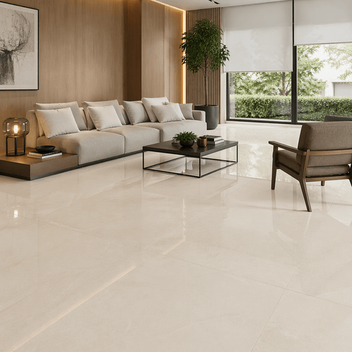 Piso Porcelanato Eliane 90x90 Munari Marfim Polido 8054419