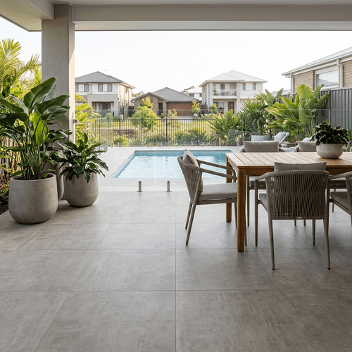 Piso Porcelanato Eliane 84x84 Poa Gris Externo 8056419