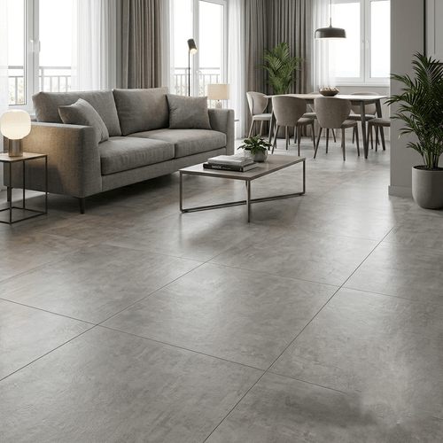 Piso Porcelanato Eliane 84x84 Poa Gris Acetinado 8056418