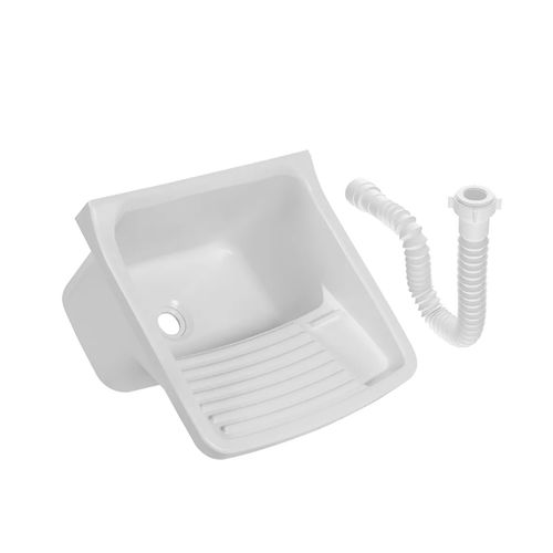 Tanque de Lavar PVC com Sifão 22 Litros Branco 47x43x27cm Astra TQ0SF — Ref. TQ0SF