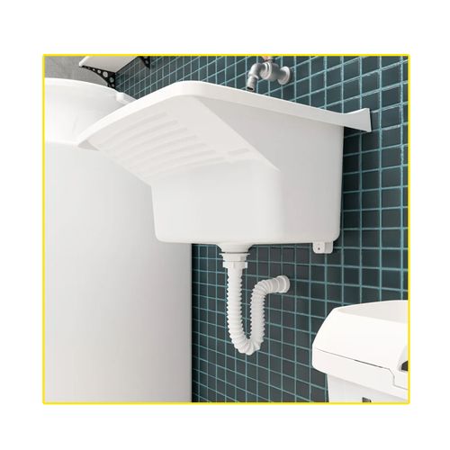 Tanque de Lavar PVC com Sifão 22 Litros Branco 47x43x27cm Astra TQ0SF — Ref. TQ0SF