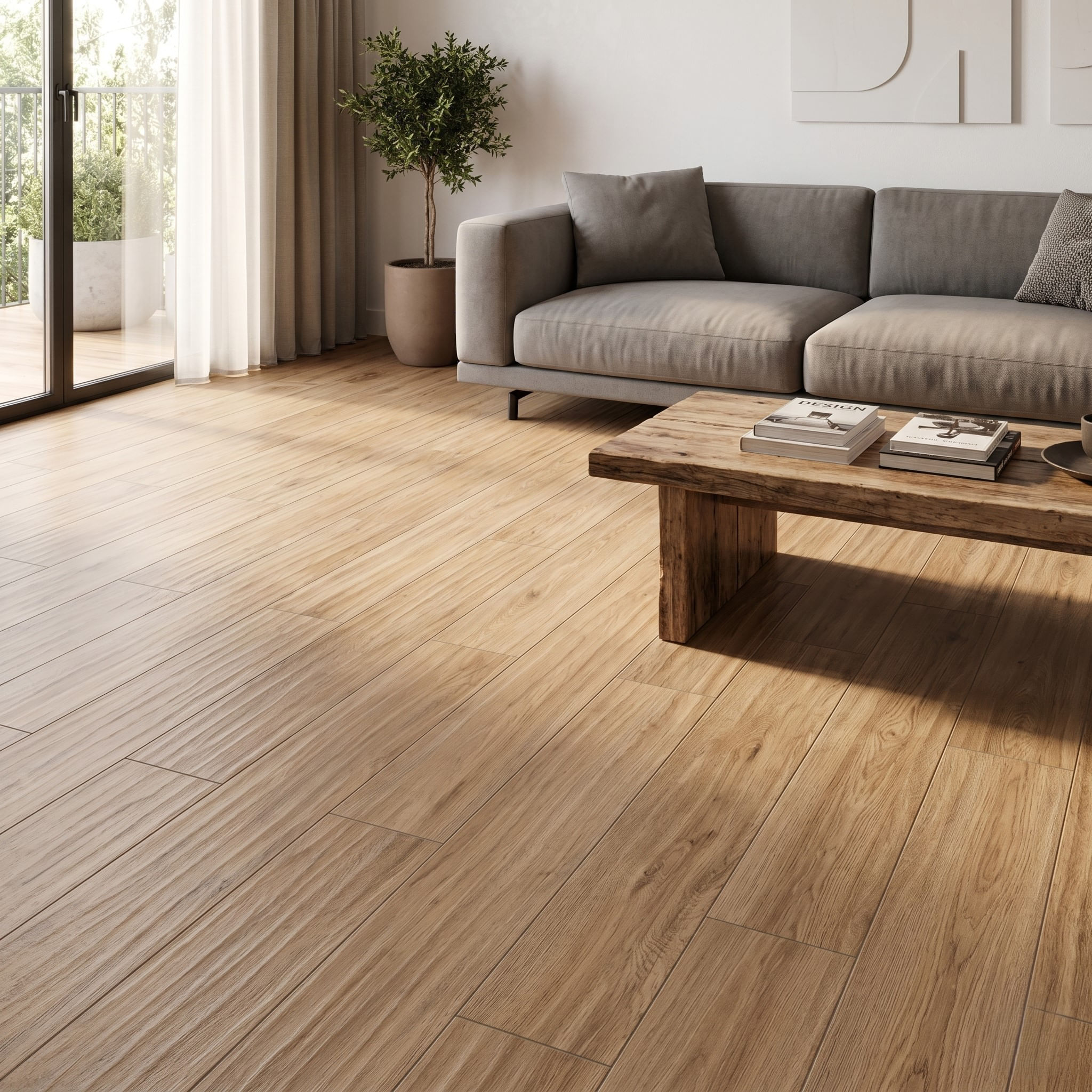 Piso Porcelanato Eliane 19,7x120 Savona Tauari Acetinado 3D
