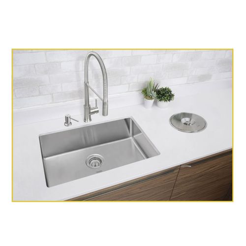 Cuba de Embutir 70x40x20,5cm Quadrum U em Aço Inox com Válvula 4 1/2" Tramontina — Ref. 94000/112