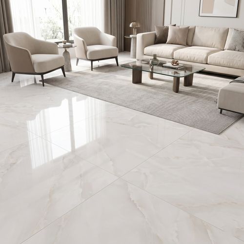 Piso Porcelanato Biancogres 90x90 Onix Bianco Lux Esmaltado Polido CD0599B1 - LC