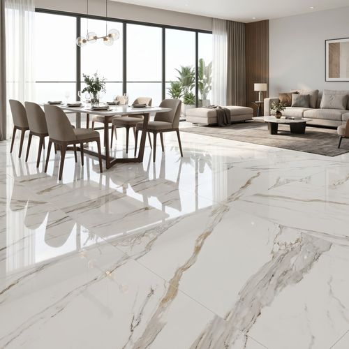 Piso Porcelanato Biancogres 90x90 Calacata Oro Lux Esmaltado Polido CD0261R1 - LC