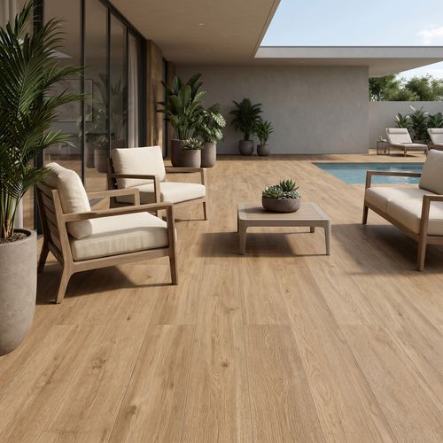 Piso Porcelanato Biancogres 26x106 Carvalho Natural Esmaltado Externo C61342