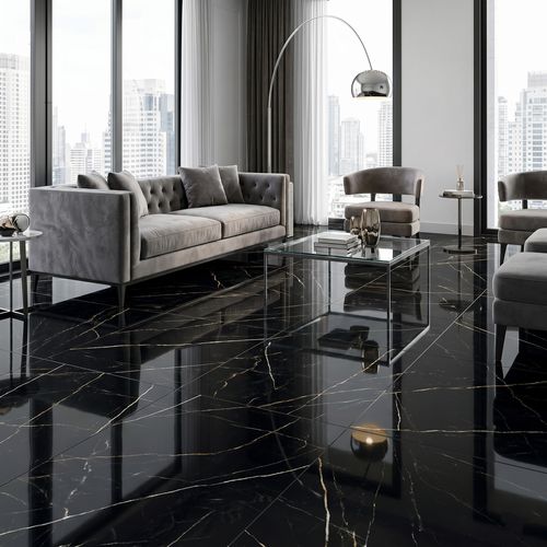 Piso Porcelanato Biancogres 60x120 Royal Black Lux Polido CI0297B1