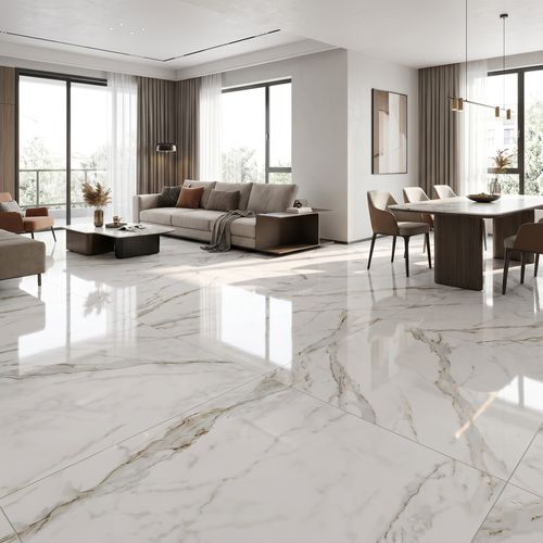Piso Porcelanato Biancogres 120x120 Marmo Perla Polido Retificado — Ref. BV0846E1