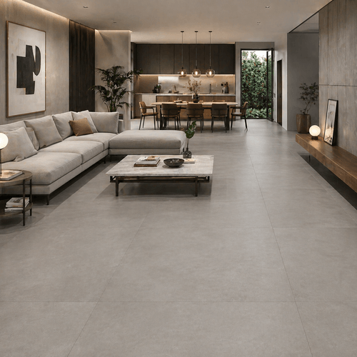 Piso Porcelanato Biancogres 120x120 Connection Grigio Satin Acetinado