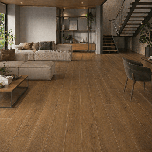 Piso Porcelanato Biancogres 20x120 Madeira Carvalho Castano Satin A