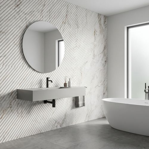 Revestimento Biancogres 45x90 Canel Marmo Perla CE0907M1