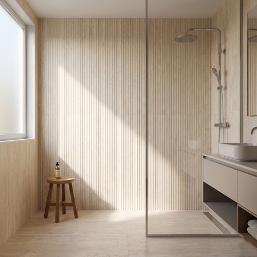 Revestimento Biancogres 45x90 Aris Travertino Classico CE0906T1