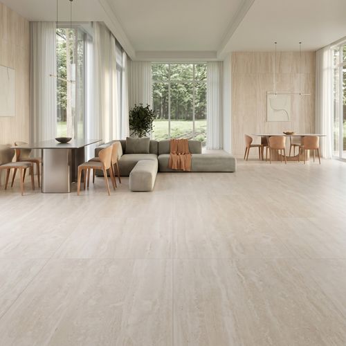 Piso Porcelanato Biancogres 120x120 Travertino Tivoli Acetinado BW0260T1
